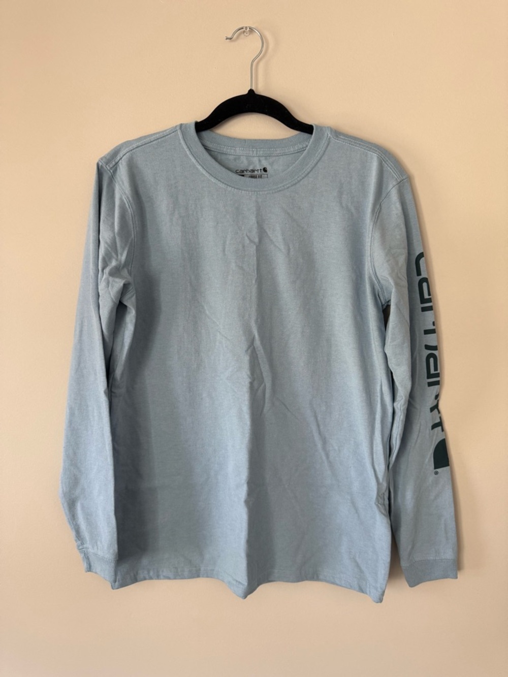 Carhartt Long Sleeve Logo Tee - Pale Blue